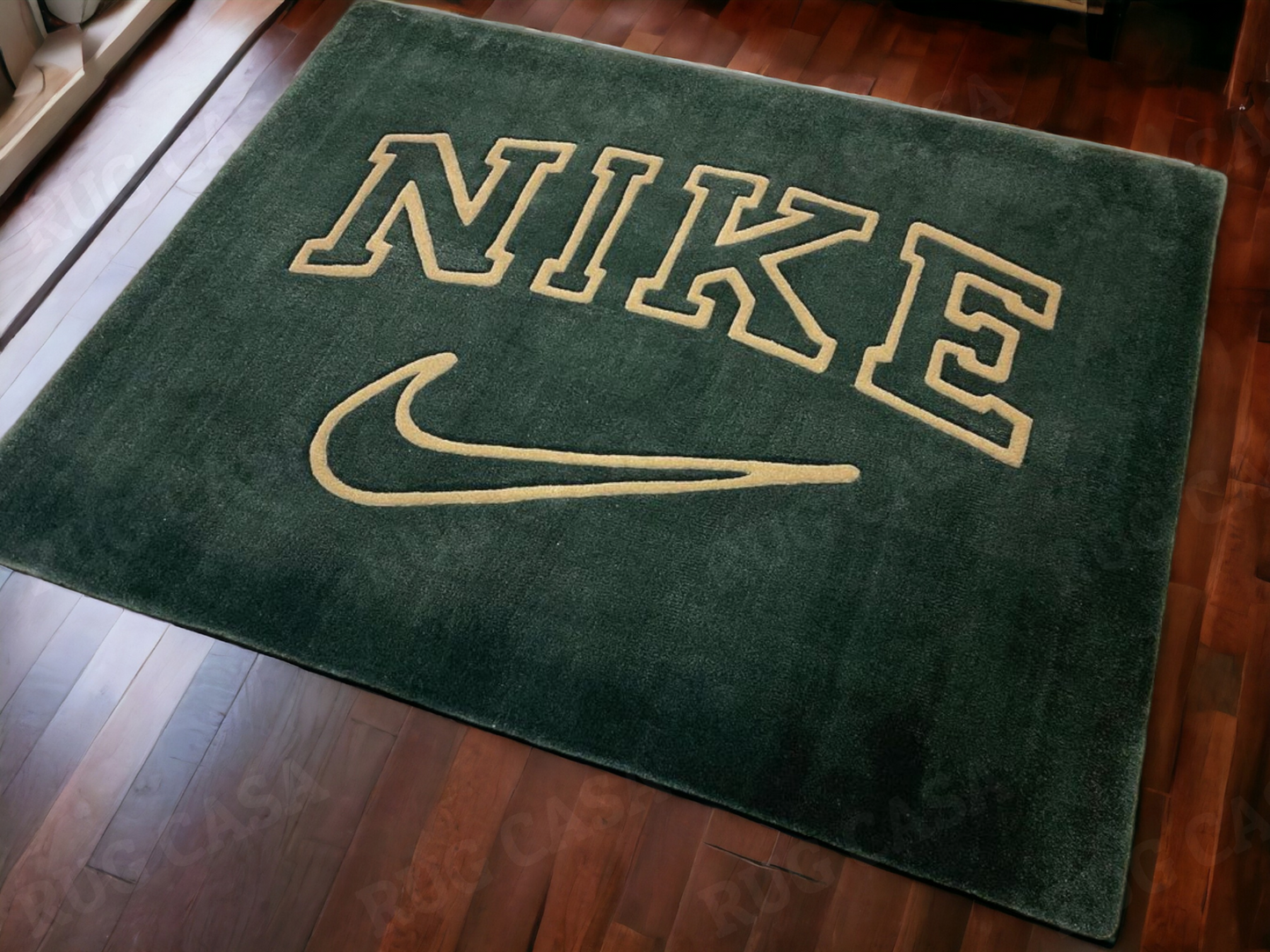 Nike Inspired Green Premium Area Rug