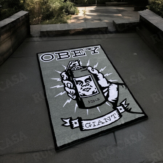 Obey Theme Handmade Area Rug