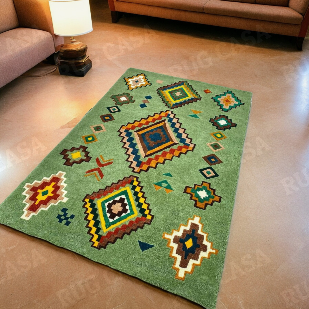 Bohemian Style Handmade Area Rug