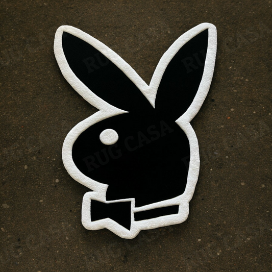 Playboy Rabbit Inspired Handmade Rug