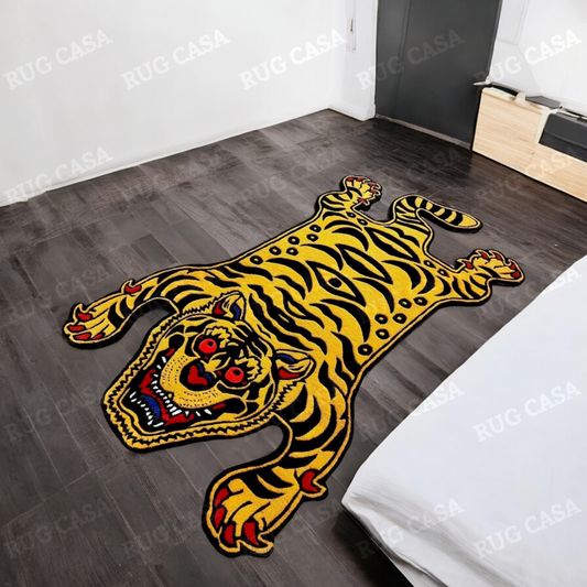 Tiger Yellow Handmade Rug