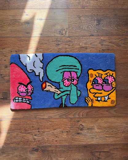 SpongeBob Smoking Handmade Rug
