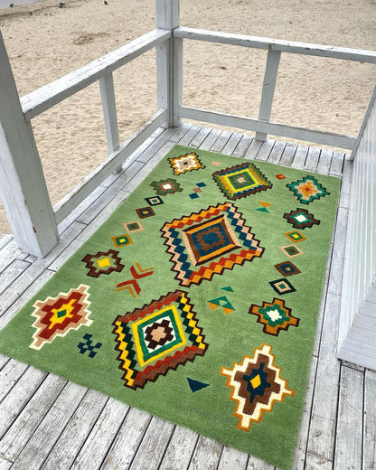 Bohemian Style Handmade Area Rug