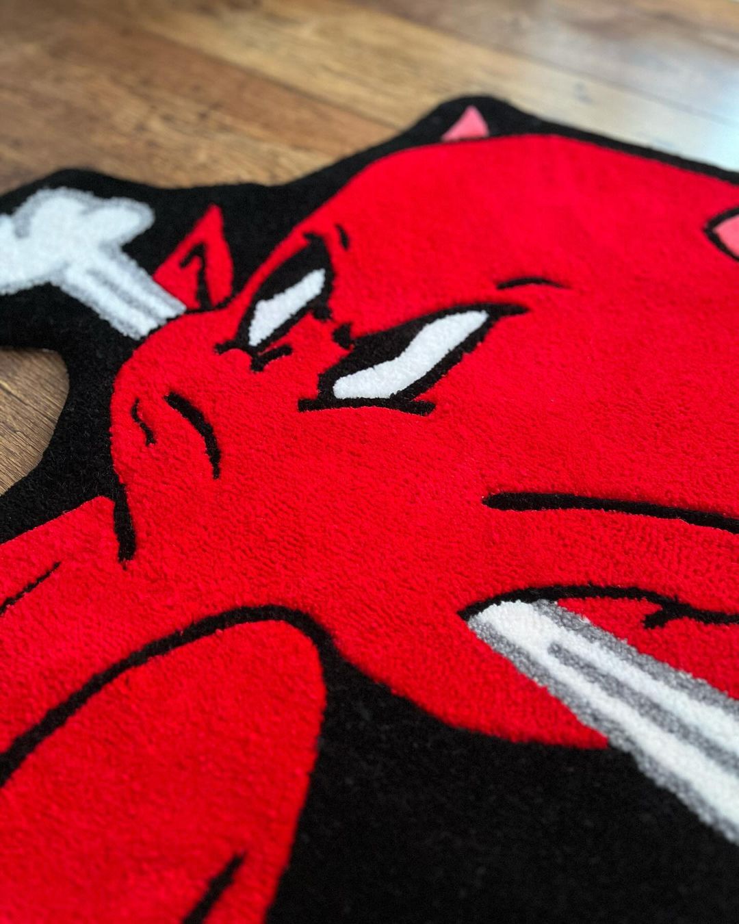 Hot Stuff the Little Devil Handmade Rug