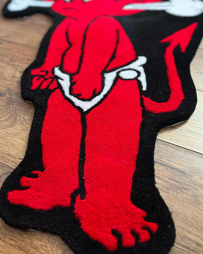 Hot Stuff the Little Devil Handmade Rug