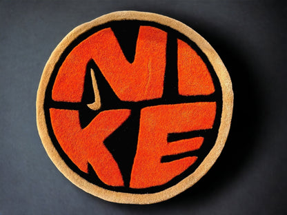 Nike-Inspired Design Round Rug