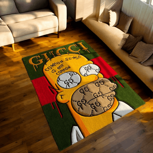 Simpson x Gucci Inspired Handmade Area Rug