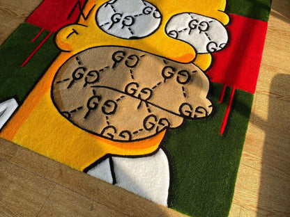 Simpson x Gucci Inspired Handmade Area Rug