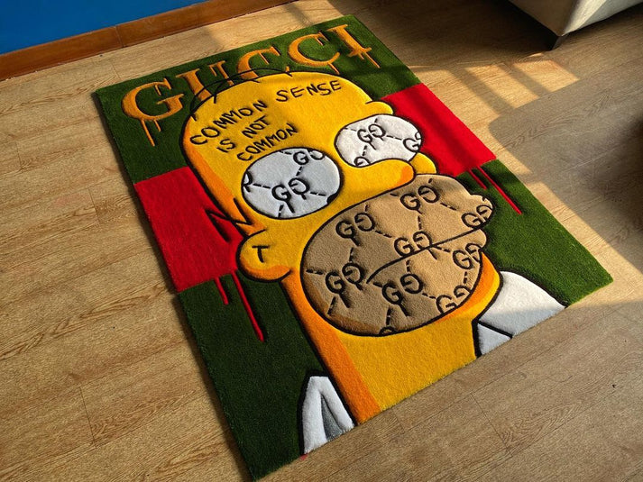 Simpson x Gucci Inspired Handmade Area Rug