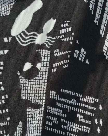 Black and White Spider-Man Rug
