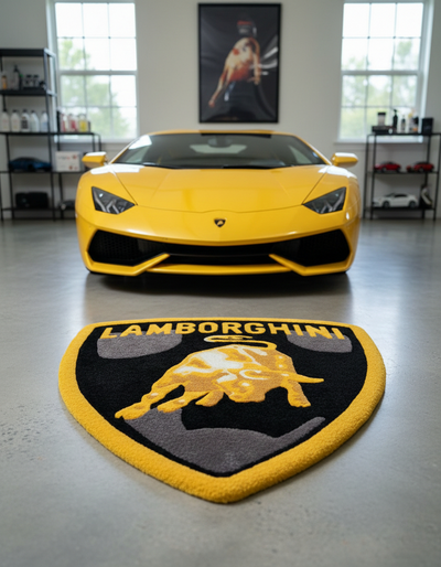 Lamborghini Logo Inspired Rug
